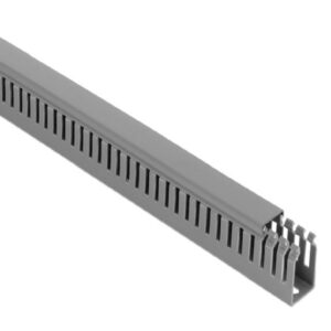 Canaletas ranuradas pvc 25x40 mm x 2 Mts gris ( ranura delgada )