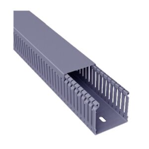 Canaletas ranuradas pvc 40x40 mm x 2 Mts gris ( ranura delgada )