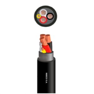 Cable vulcanizado negro 4x14 awg  Indeco