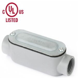 Caja condulet ovalada de aluminio tipo C de 3/4" PST