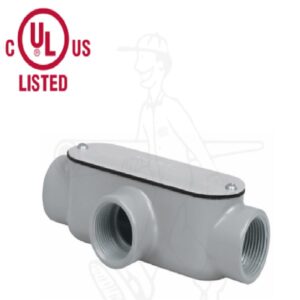 Caja condulet ovalada de aluminio tipo T de 1" PST