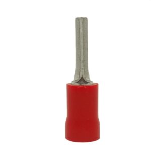 Terminal tipo pin rojo 0.5 - 1.5 mm2,  22 a 16 awg bolsa x 100 und
