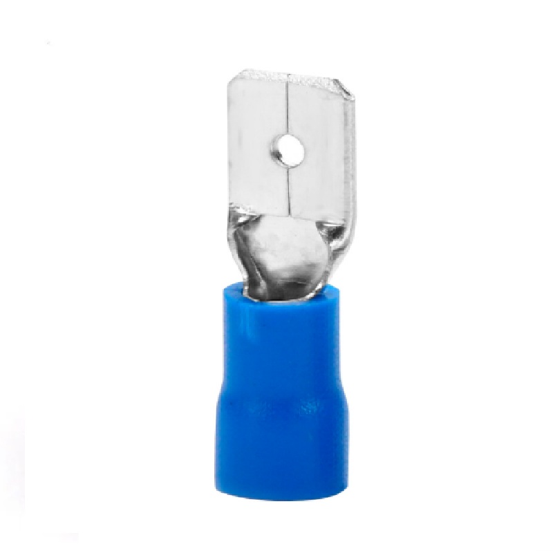 Terminal tipo macho plano azul 1.5 a 2.5 mm2, 16 a 14 awg bolsa x 100 und